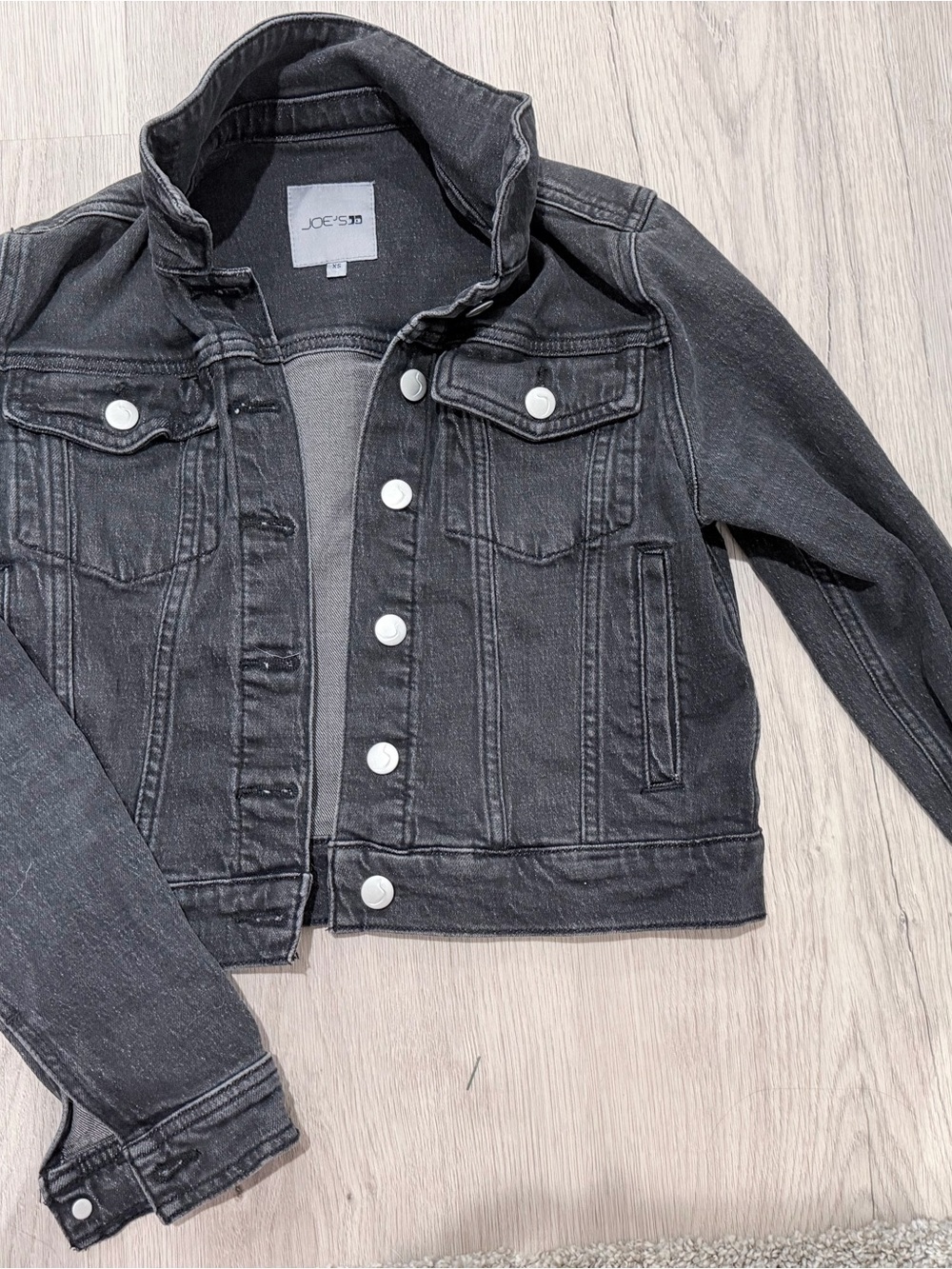 Joe's Jeans Black Denim Jacket - Classic Button-Up Coat